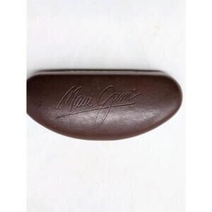Maui Jim Brown Faux Leather Sunglasses Hard Shell Clamshell Case Only